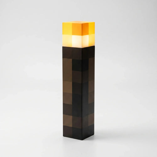 Minecraft Lamp | Pixel Fakkel Met Warm LED Licht