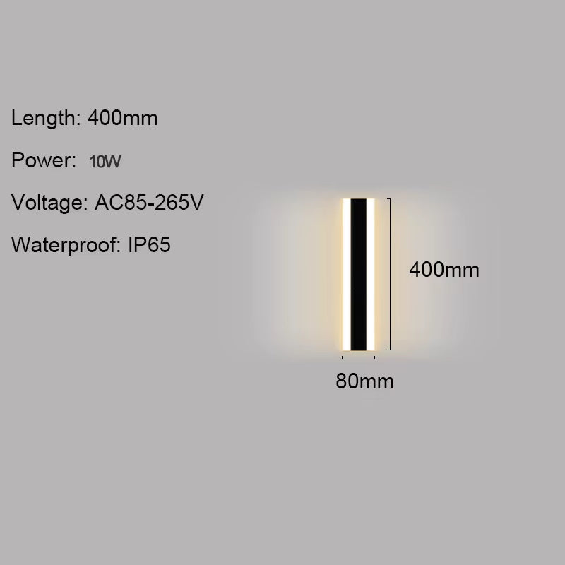 New Modern LED Wall Lights Outdoor Waterproof Rectangle Wall Light Indoor Outdoor Wall Lamp Lighting